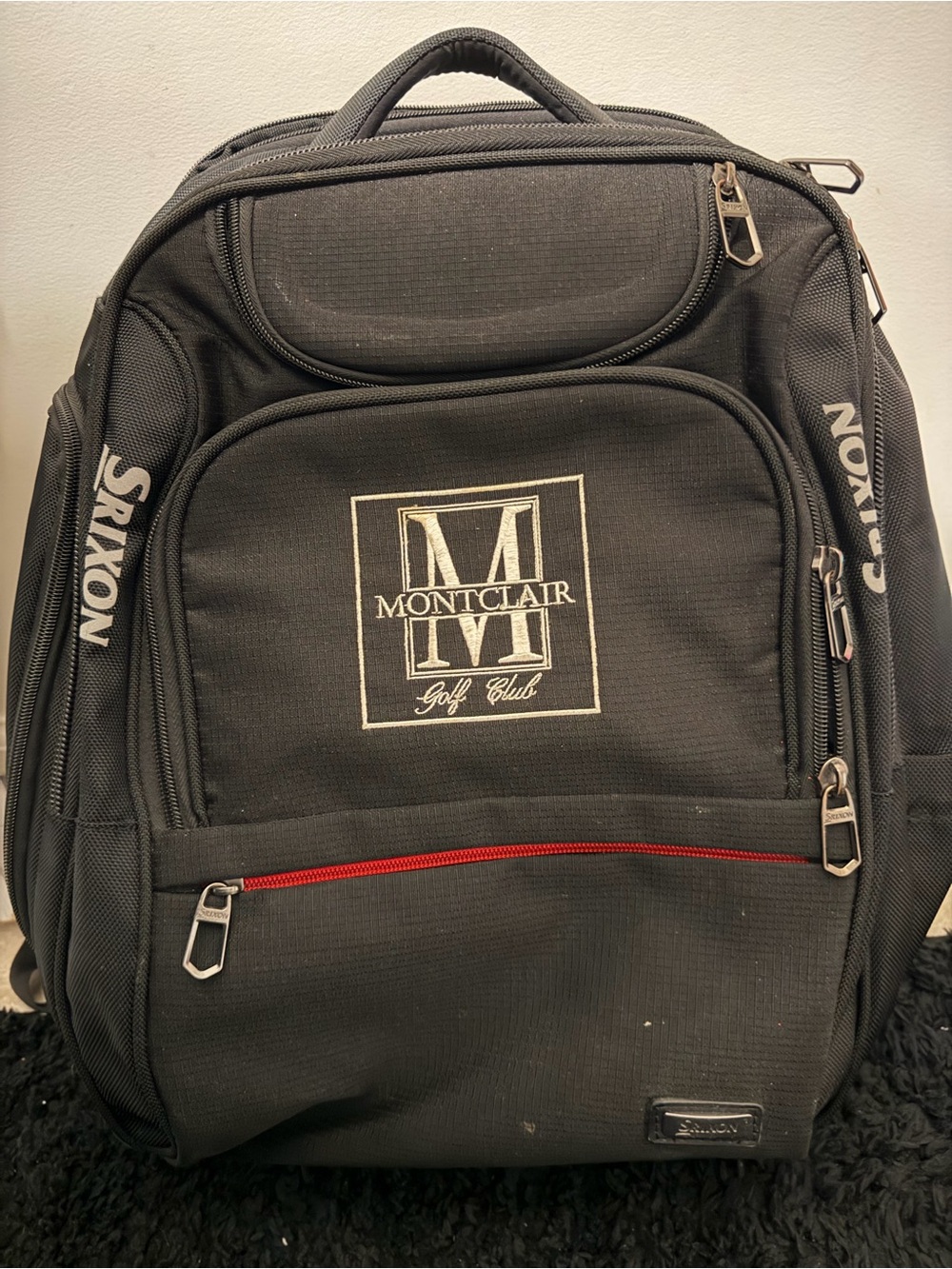 Black Men’s Srixon Golf/Laptop Backpack with Red Accent
